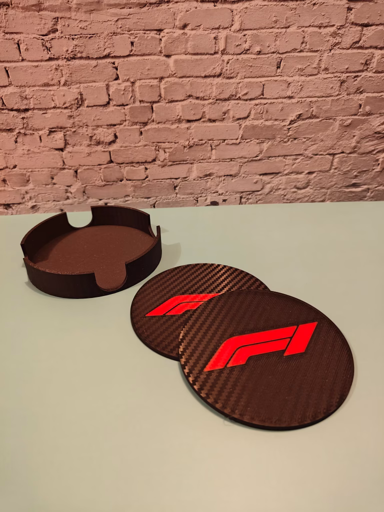 F1 onderzetters (set van 6 inclusief houder)