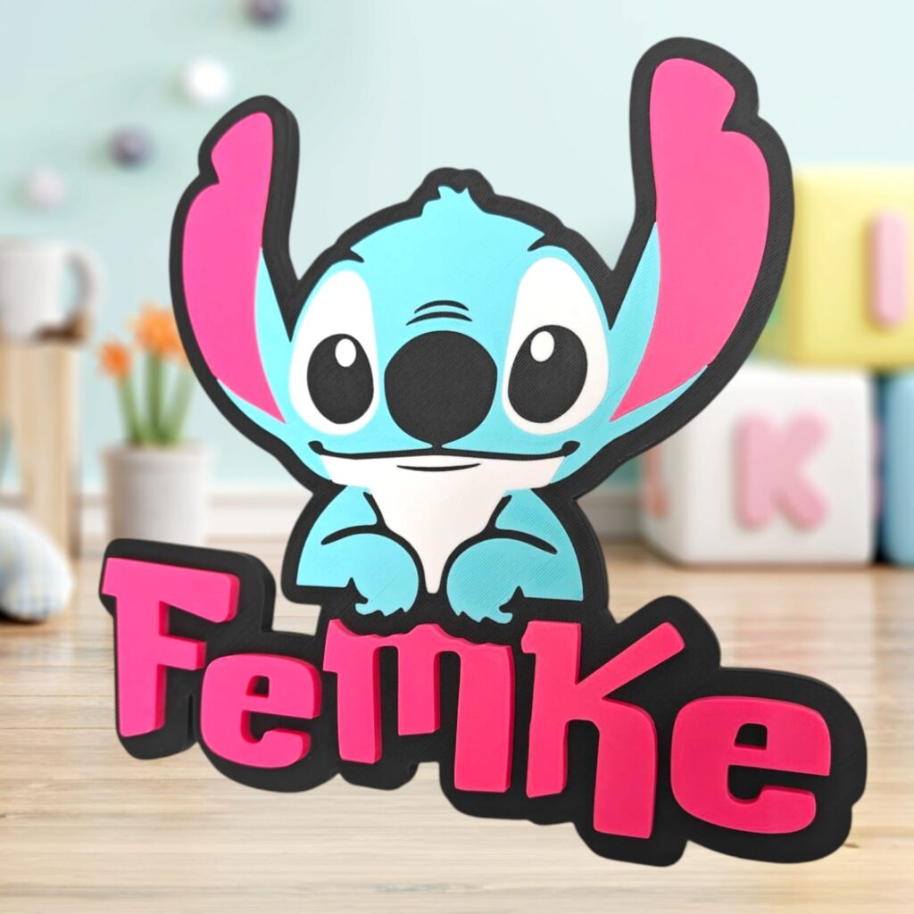 Stitch naambord